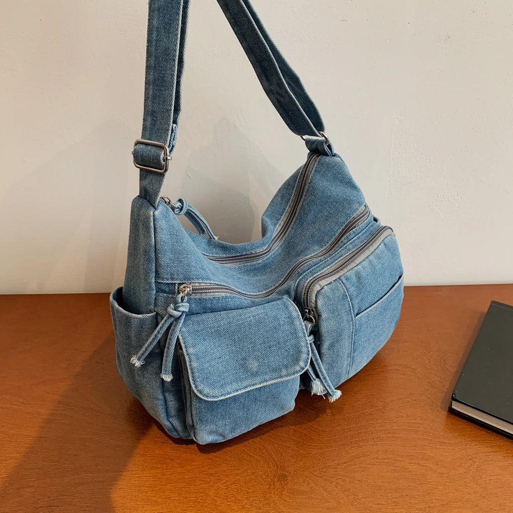 Y2K Aesthetic Washed Crossbody Purse