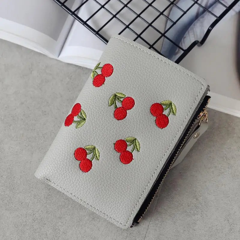 Vertical Buckle Cherry Wallet