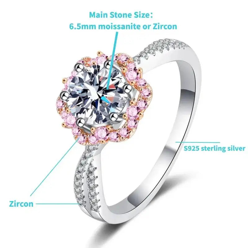Sterling Silver Moissanite Ring