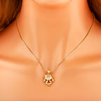 Son Daughter Zircon Pendant Necklace