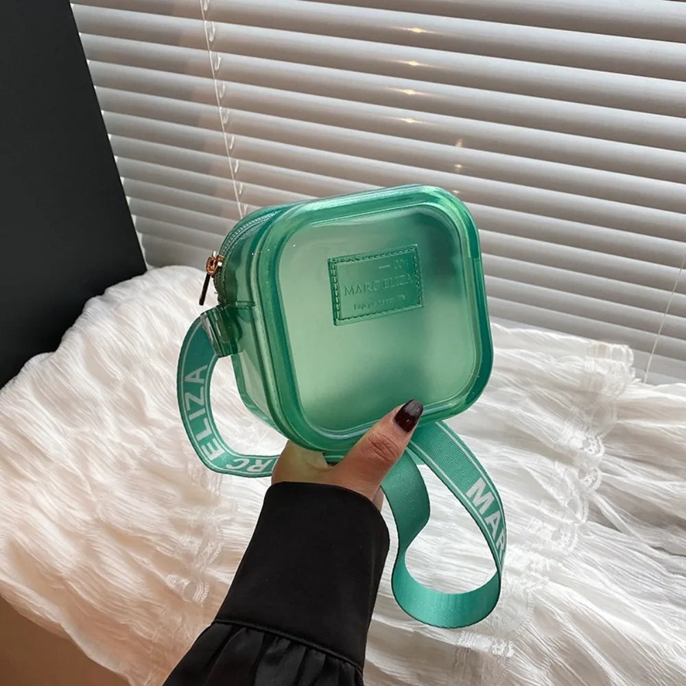Transparent PVC Jelly Crossbody Bag