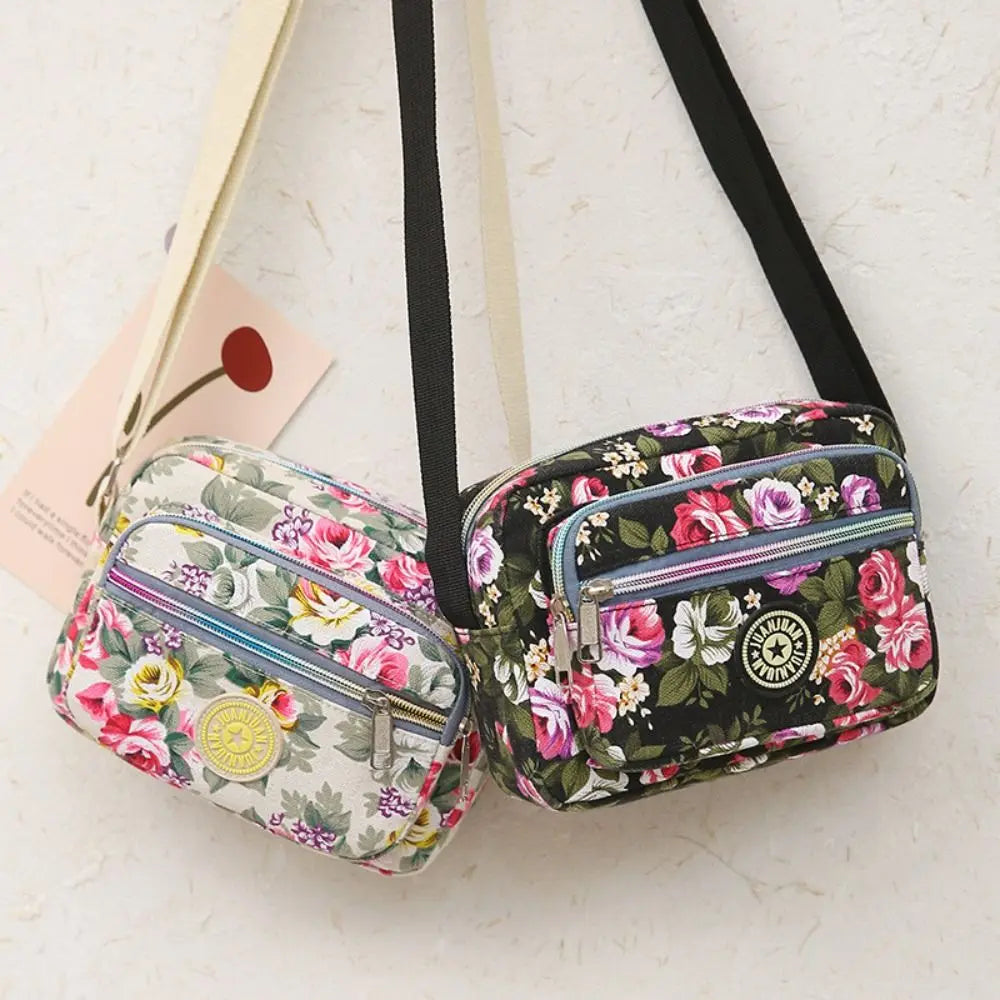 Multi-Layer Nylon Crossbody Bag