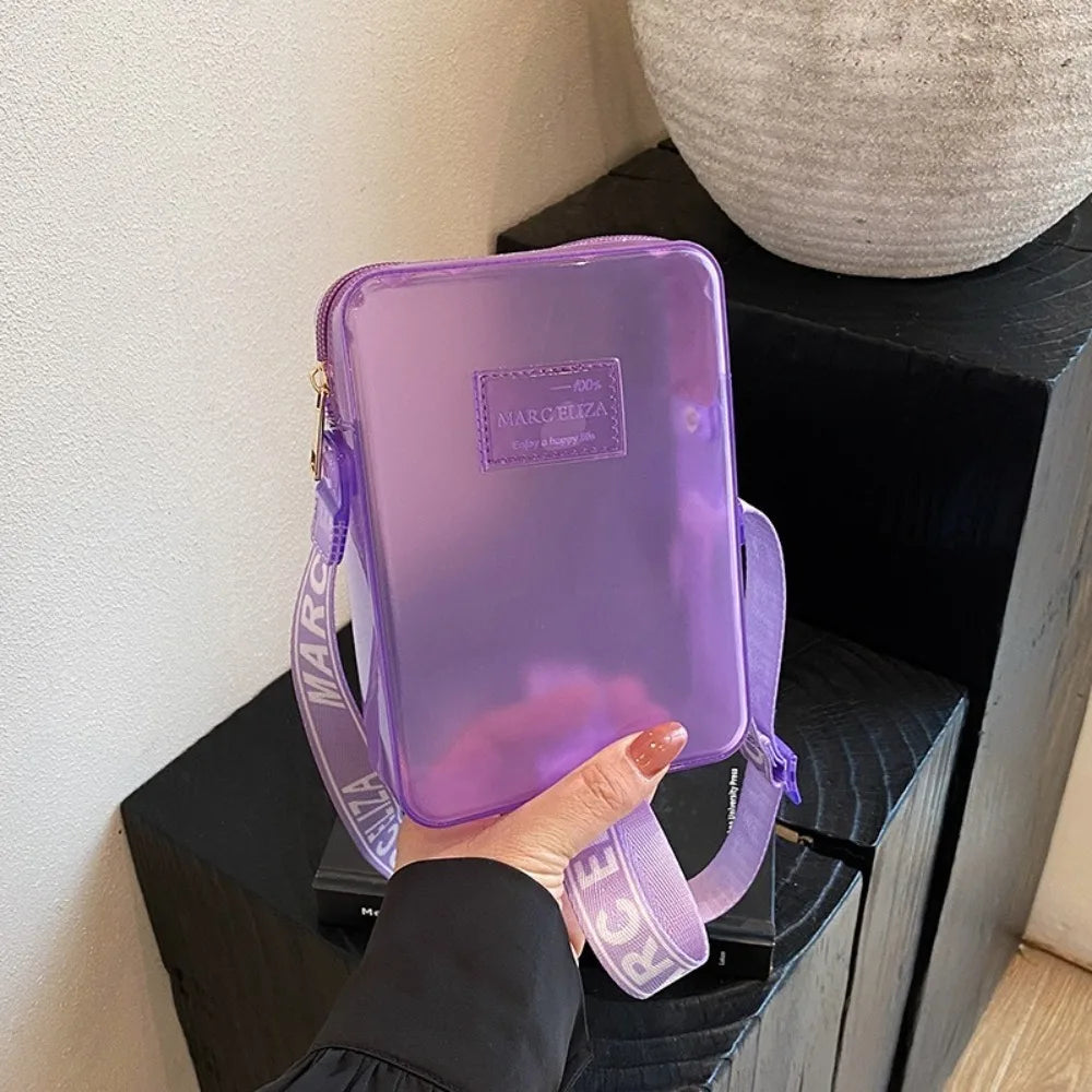 Transparent PVC Jelly Crossbody Bag
