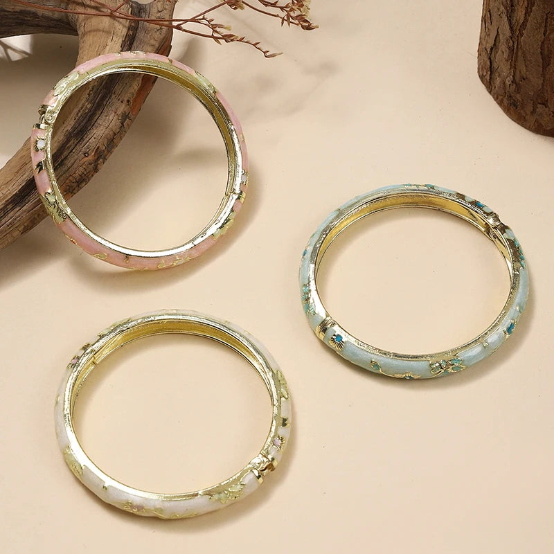 Fine Small Flower Bangle