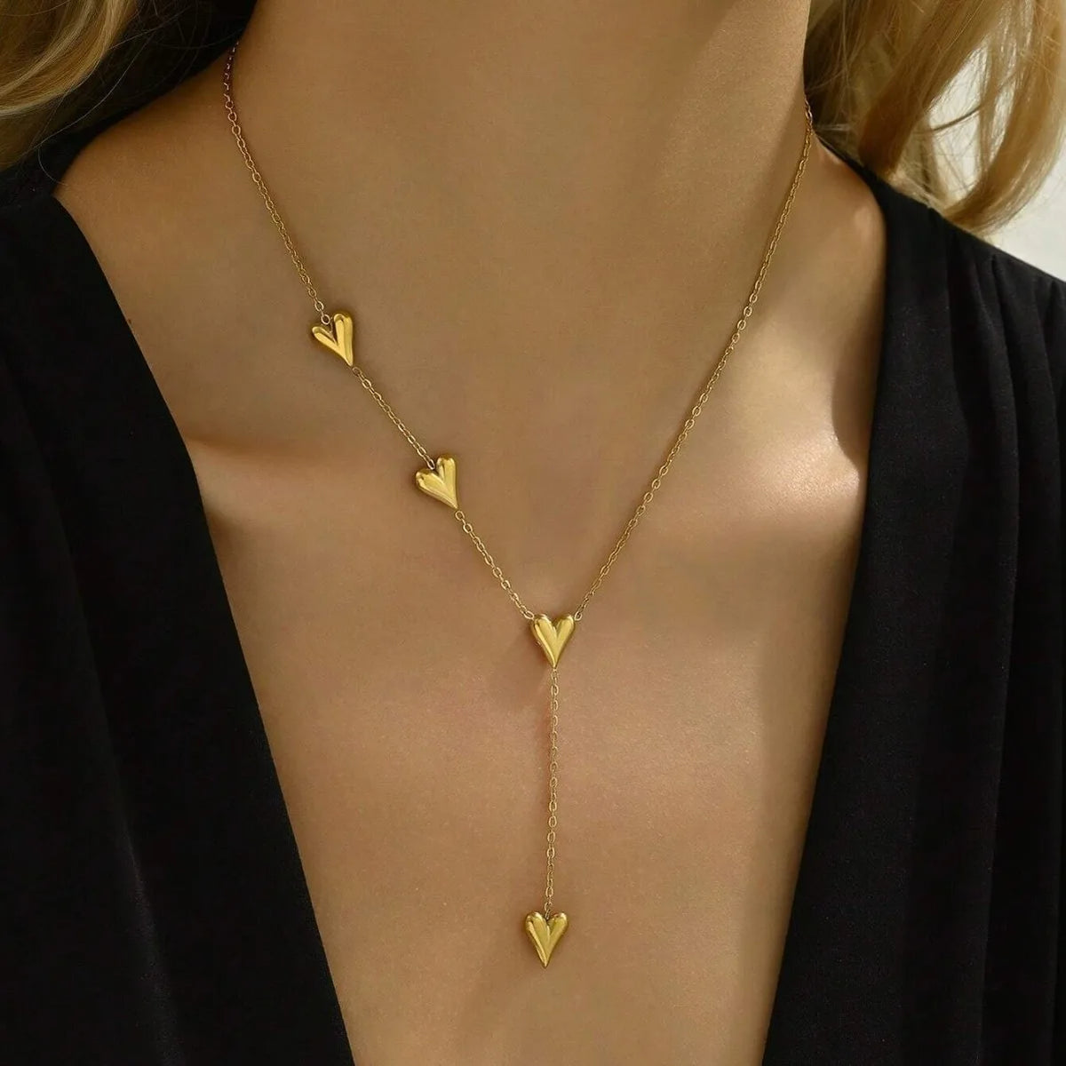 Stainless Steel Peach Pendant Necklace
