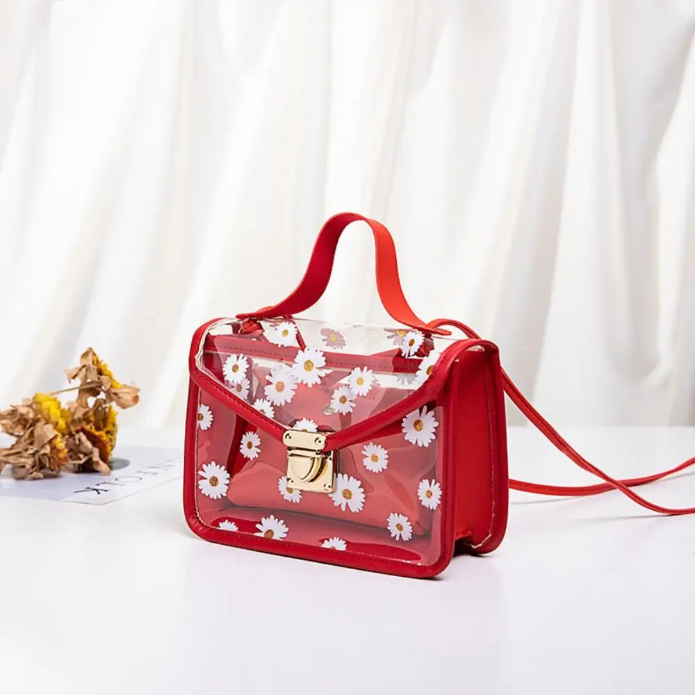 Transparent Daisy Pattern Tote Bag