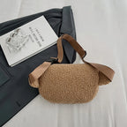 Lamb Wool Crossbody Chest Bag