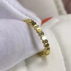 Silver Plated Hexagonal Ring