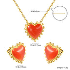 Vintage Heart Necklace & Earring Set