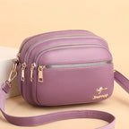 Multi-Pocket PU Shoulder Bag