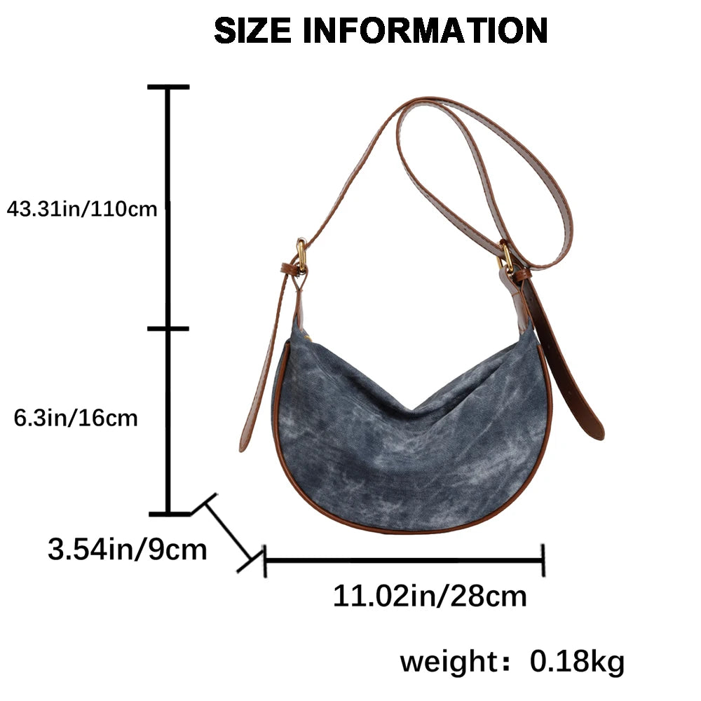 PU Leather Hobo Shoulder Bag