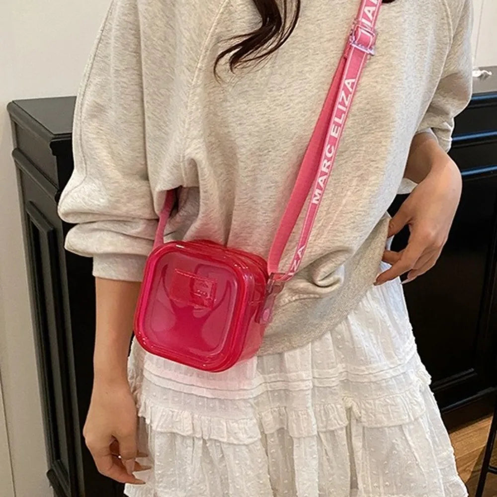 Transparent PVC Jelly Crossbody Bag