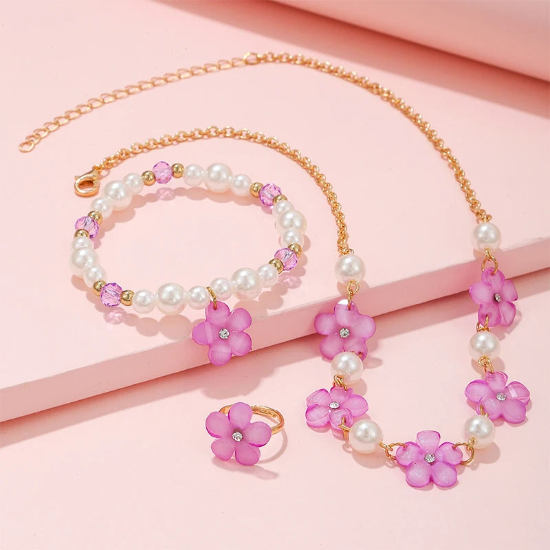 Flower Beads Jewelry Set