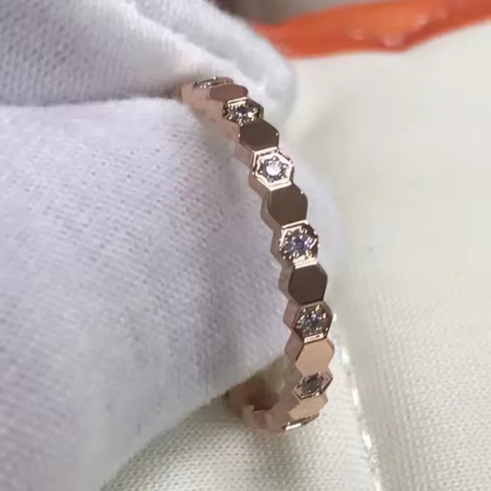 Silver Plated Hexagonal Ring