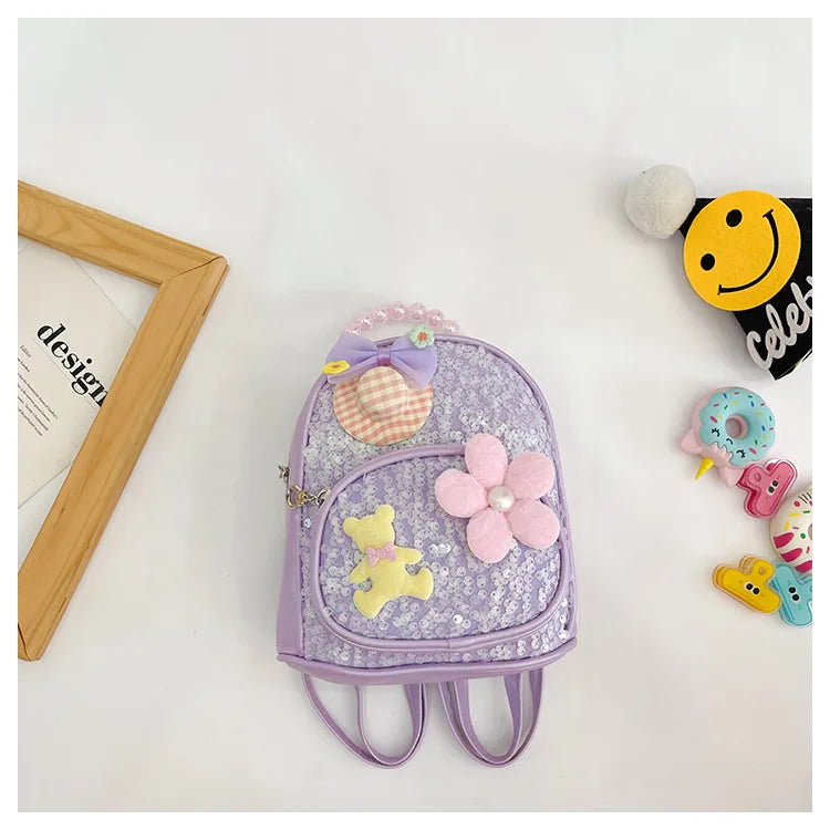 Sequined Princess Pearl Backpack