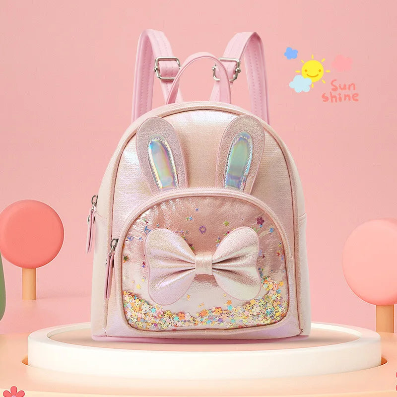 Sequin Rabbit Bow Backpack