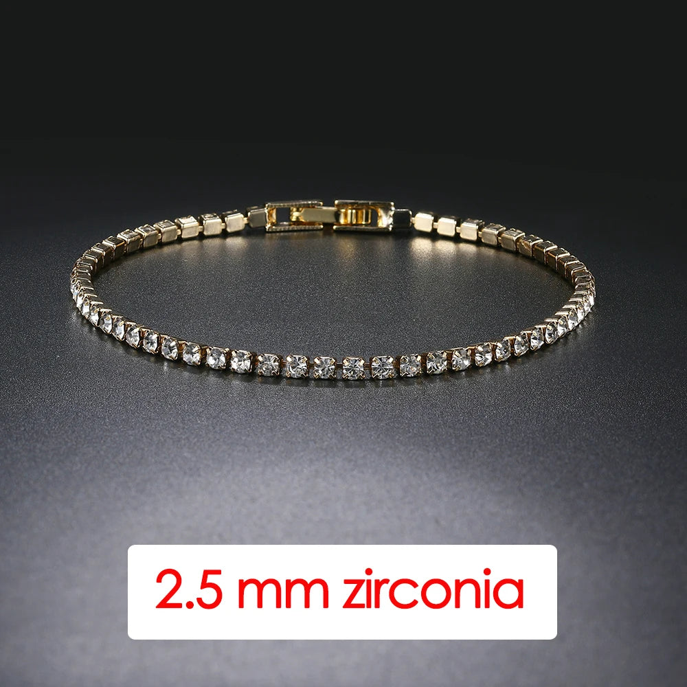Zirconia Tennis Hip Bangle