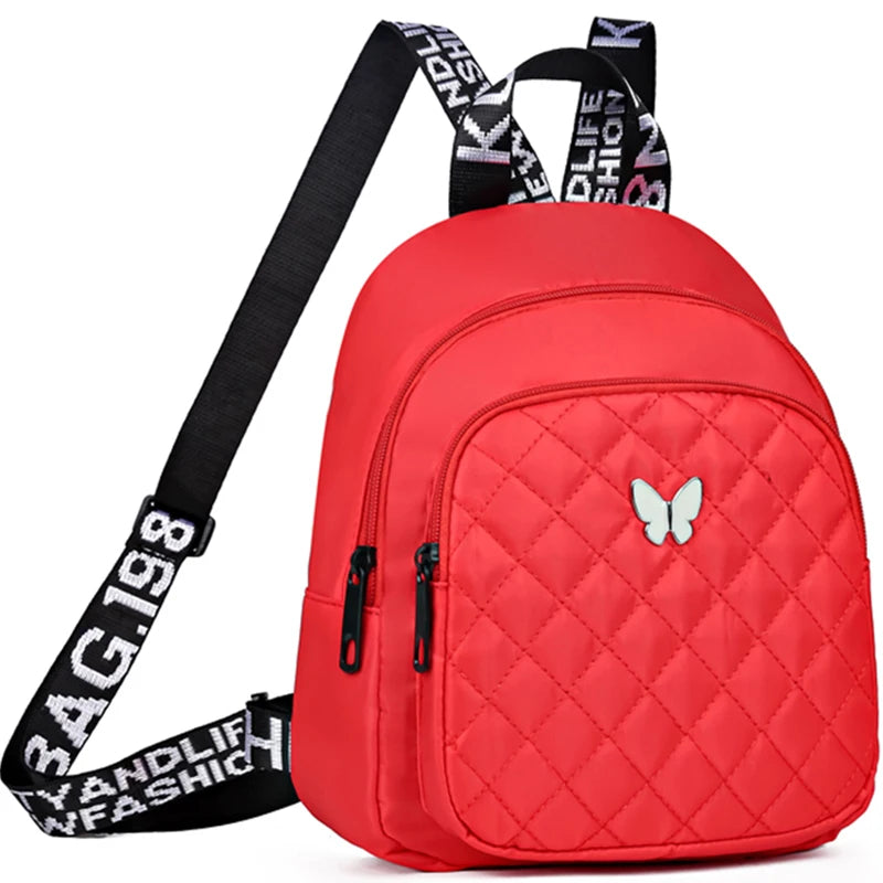 Multi-color Quilted Butterfly Backpack