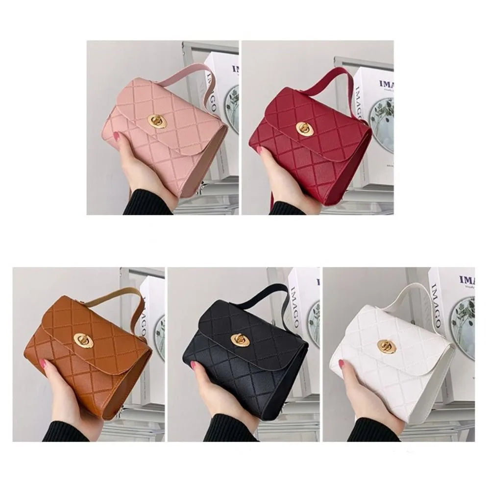 PU Leather Fold-Over Crossbody Bag