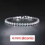 Zirconia Tennis Hip Bangle