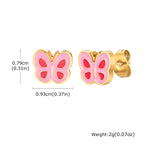 Heart Crown Flower Earrings