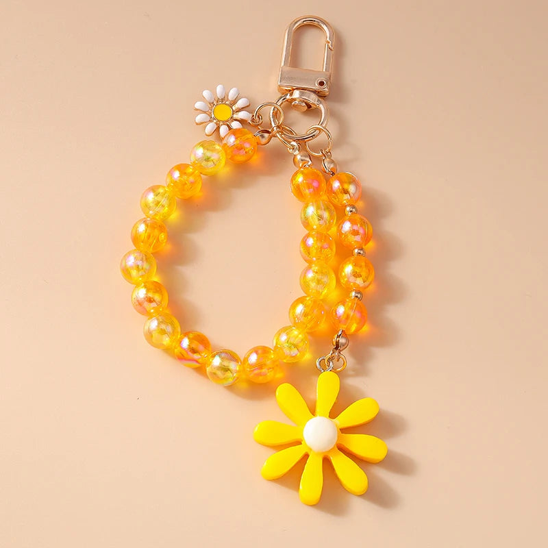 Handmade Beaded Bracelet Keychain