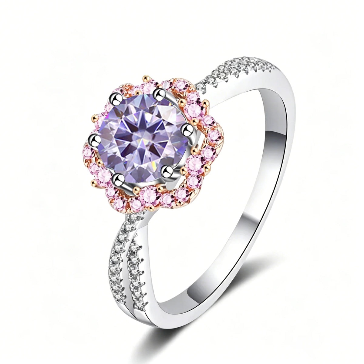 Sterling Silver Moissanite Ring