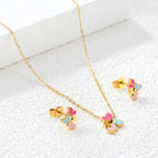 Unicorn Stainless Necklace & Earring Set
