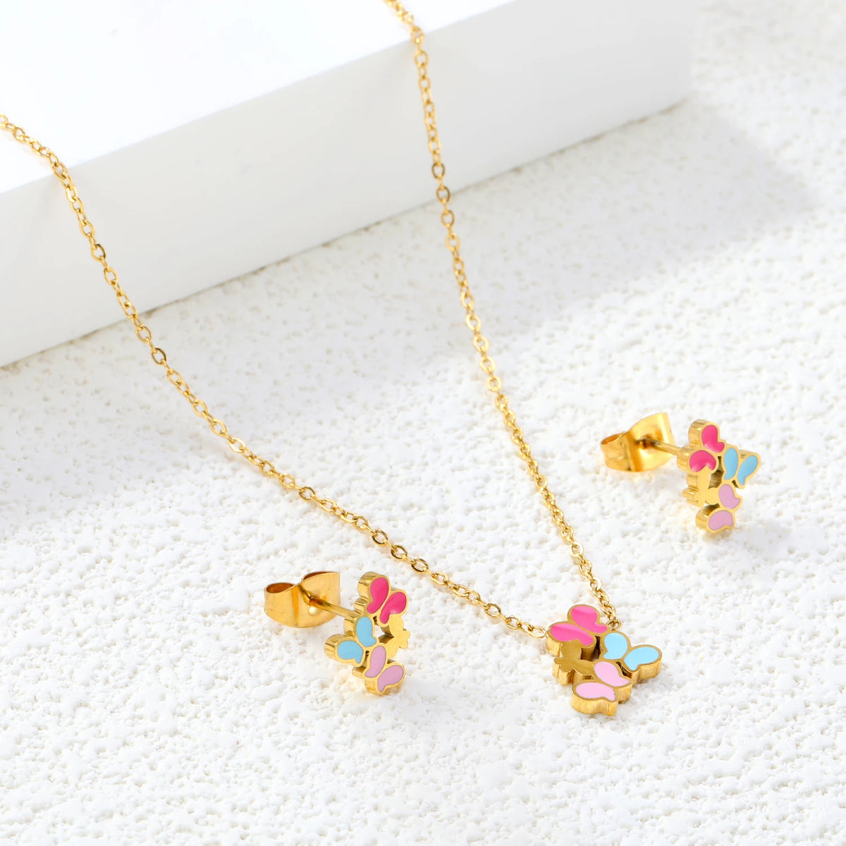 Unicorn Stainless Necklace & Earring Set
