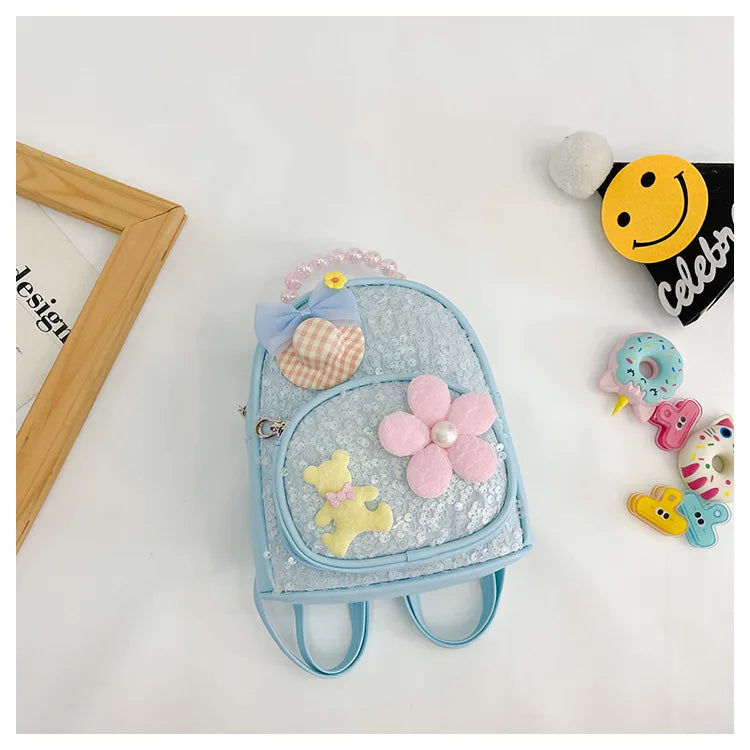 Sequined Princess Pearl Backpack