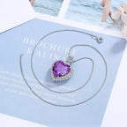 Sterling Silver Purple Pendant Necklace