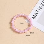 Pink Imitation Pearl Bracelet