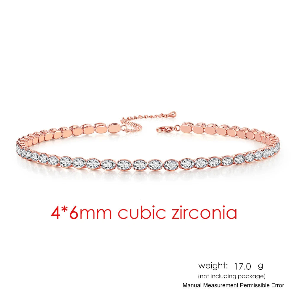 Dainty Oval Crystal Necklace