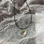 Red Heart Glass Pendant Necklace
