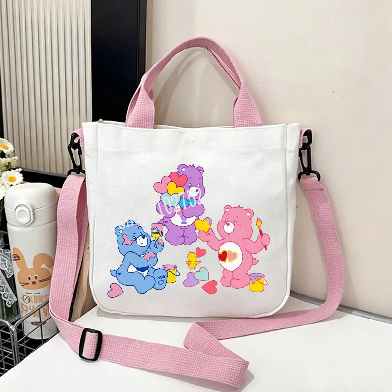Printed Canvas Crossbody Bag
