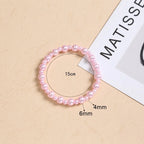Pink Imitation Pearl Bracelet