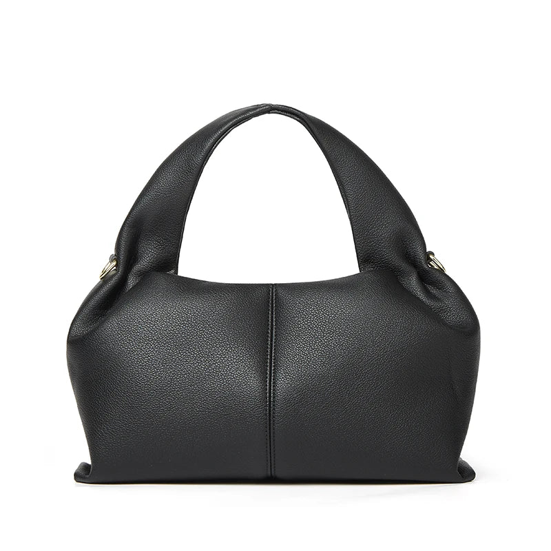 Soft Leather Crossbody Tote Bag