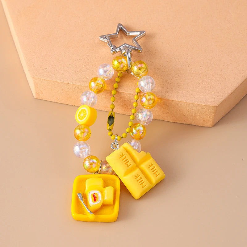 Handmade Beaded Bracelet Keychain
