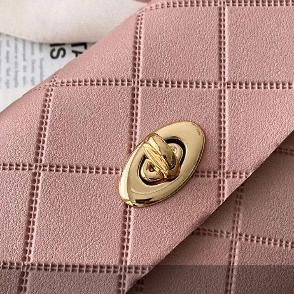 PU Leather Fold-Over Crossbody Bag