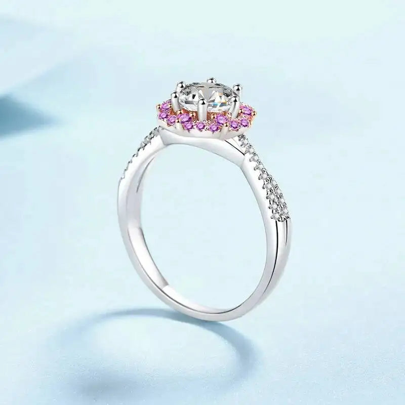Sterling Silver Moissanite Ring