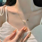 Stainless Steel Peach Pendant Necklace