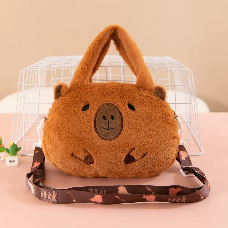 Plush Capybara Crossbody Bag