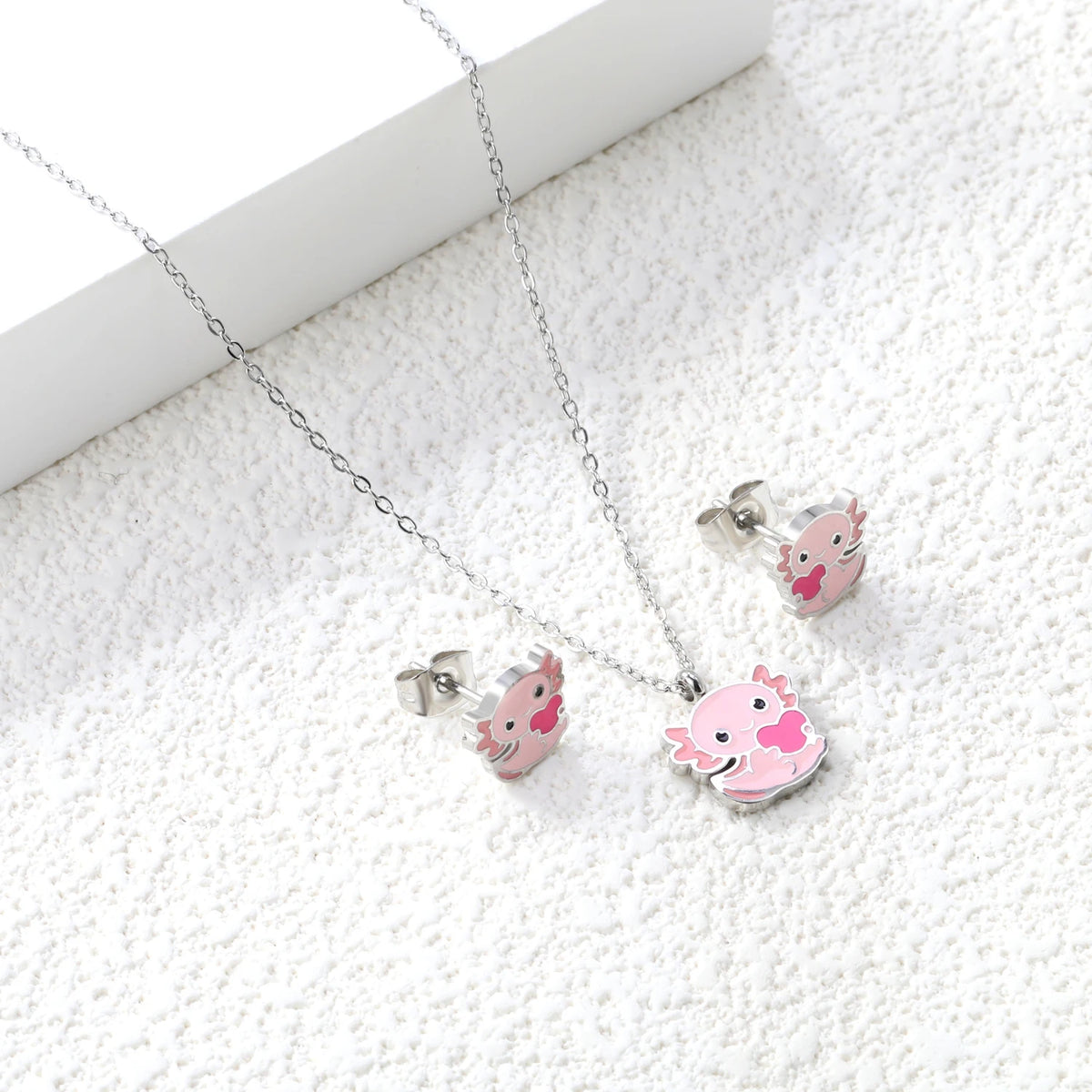 Unicorn Stainless Necklace & Earring Set