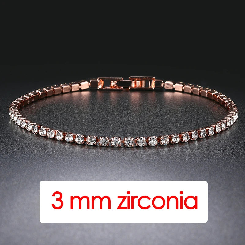 Zirconia Tennis Hip Bangle