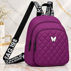 Multi-color Quilted Butterfly Backpack