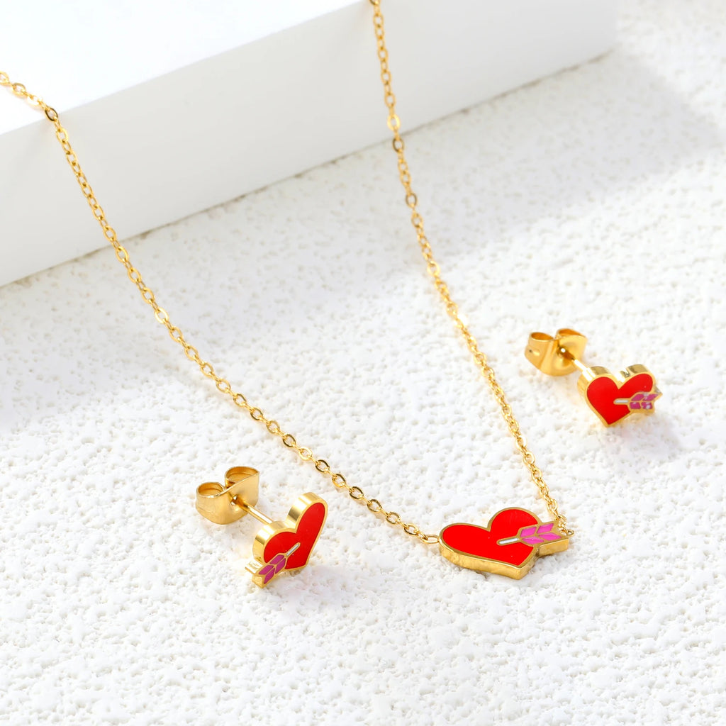Unicorn Stainless Necklace & Earring Set