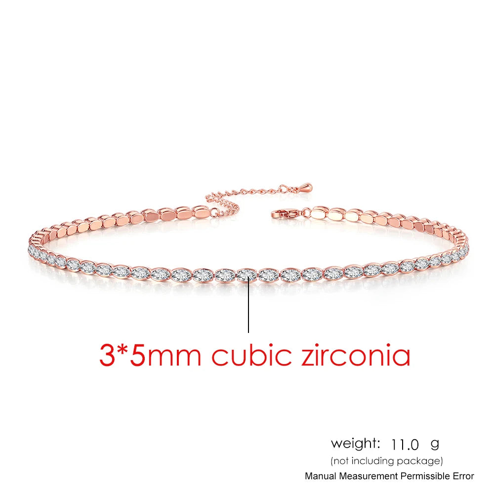 Dainty Oval Crystal Necklace