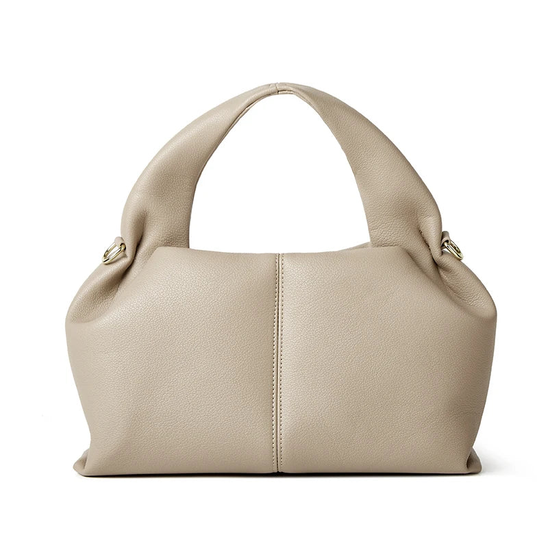 Soft Leather Crossbody Tote Bag