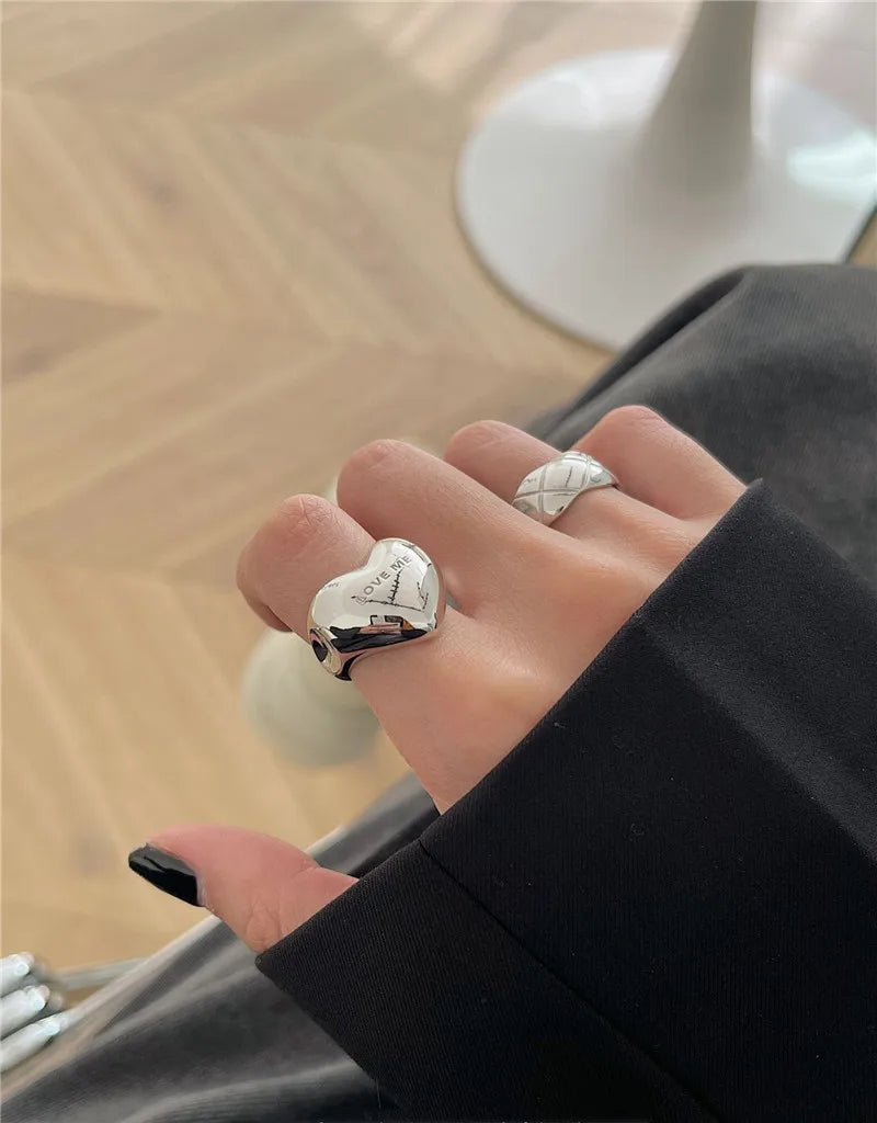 Silver Creative Love Ring