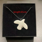 White Peace Dove Pendant Necklace
